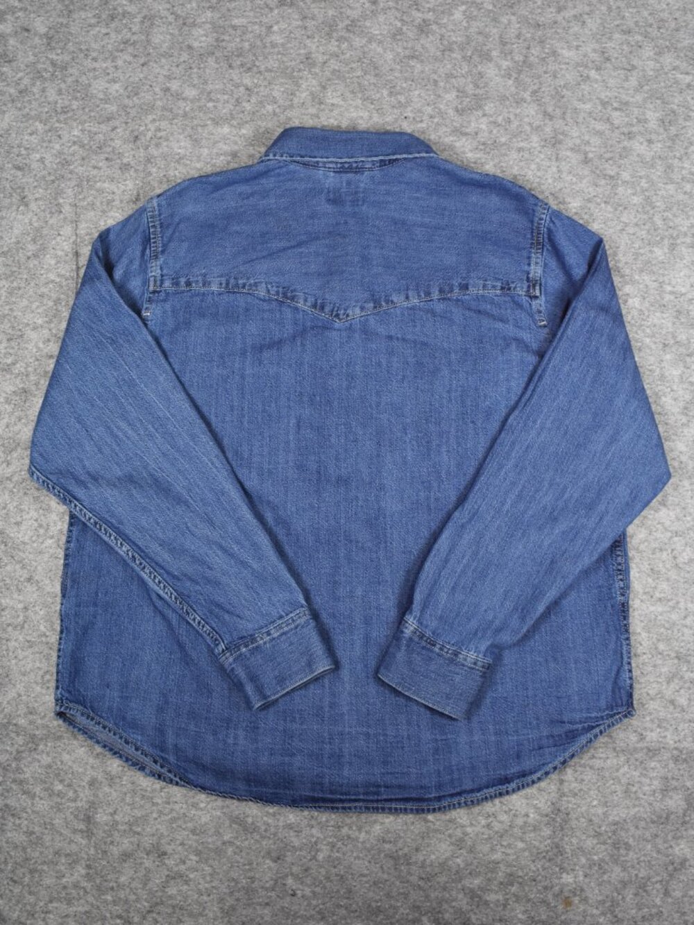 Levi's Ultimate Western Denim Pearl Snap Button Up Shirt Women Size XXL - Picture 6 of 16